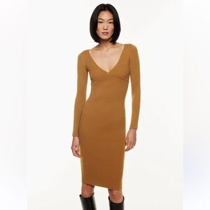 Wilfred Camel Long Sleeve Dress